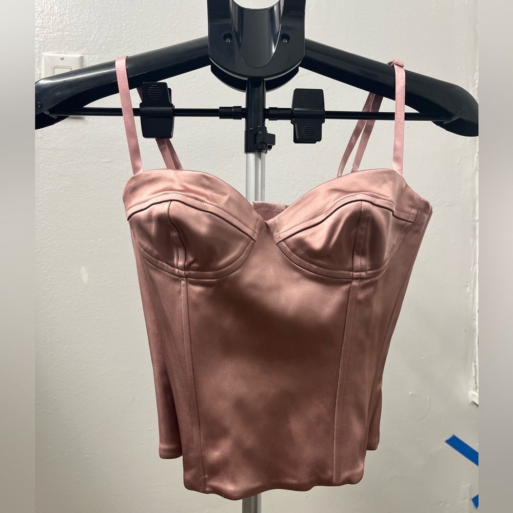 Elegant Satin Bustier Top